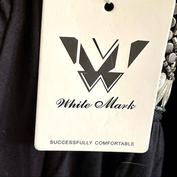 NWT White Mark Beaded Sharkbite Top U1D13 - Picture 7 of 8